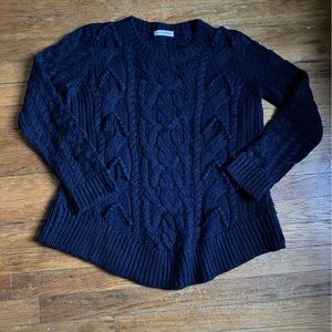 Ulla Johnson Navy Cable Knit Sweater